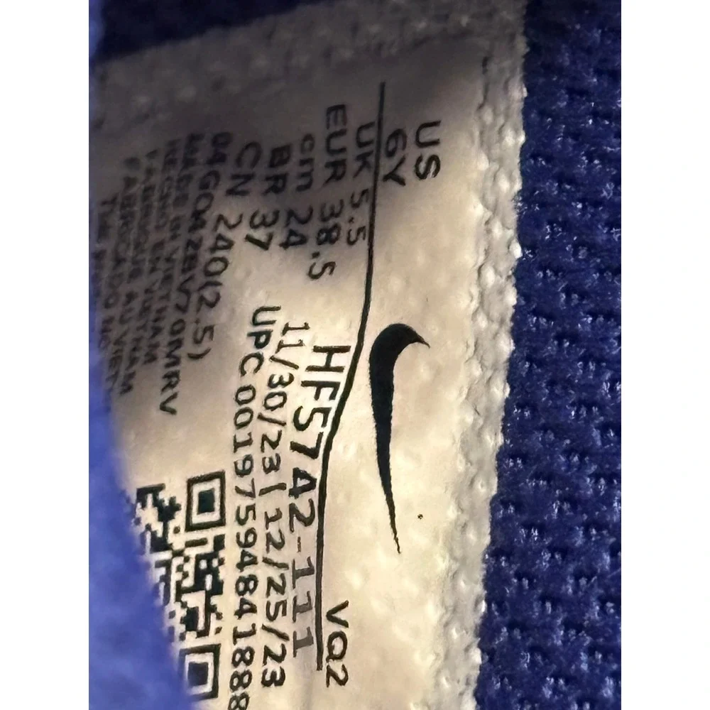 Nike Dunk Low SE Industrial Blue White Rhinestone Kids 6Y HF5742-111 Sneakers